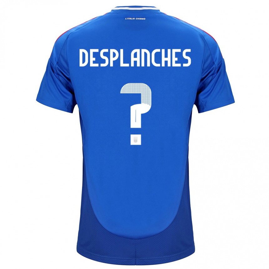 レディースフットボールイタリアセバスティアーノ・デプランシュ#0青ホームシャツ24-26ジャージーユニフォーム
