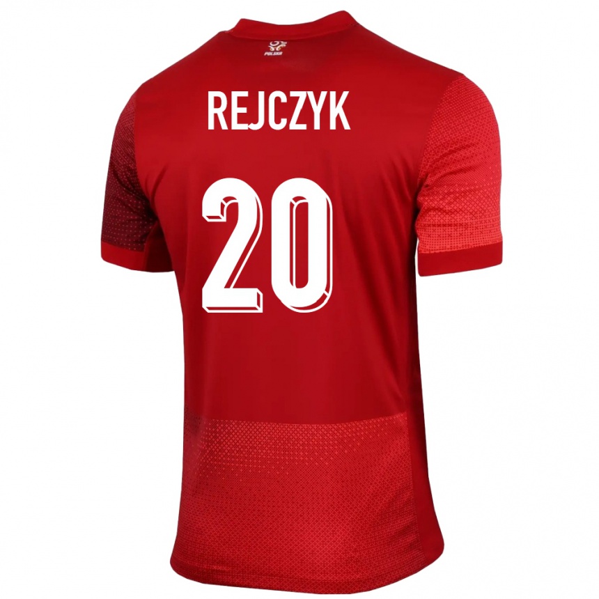 レディースフットボールポーランドフィリップ・レイチク#20赤アウェイシャツ24-26ジャージーユニフォーム