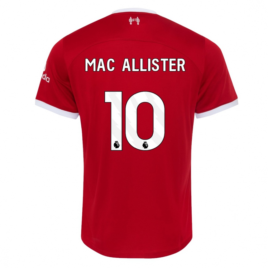 キッズフットボールアレクシス・マック・アリスター#10赤ホームシャツ2023/24ジャージーユニフォーム
