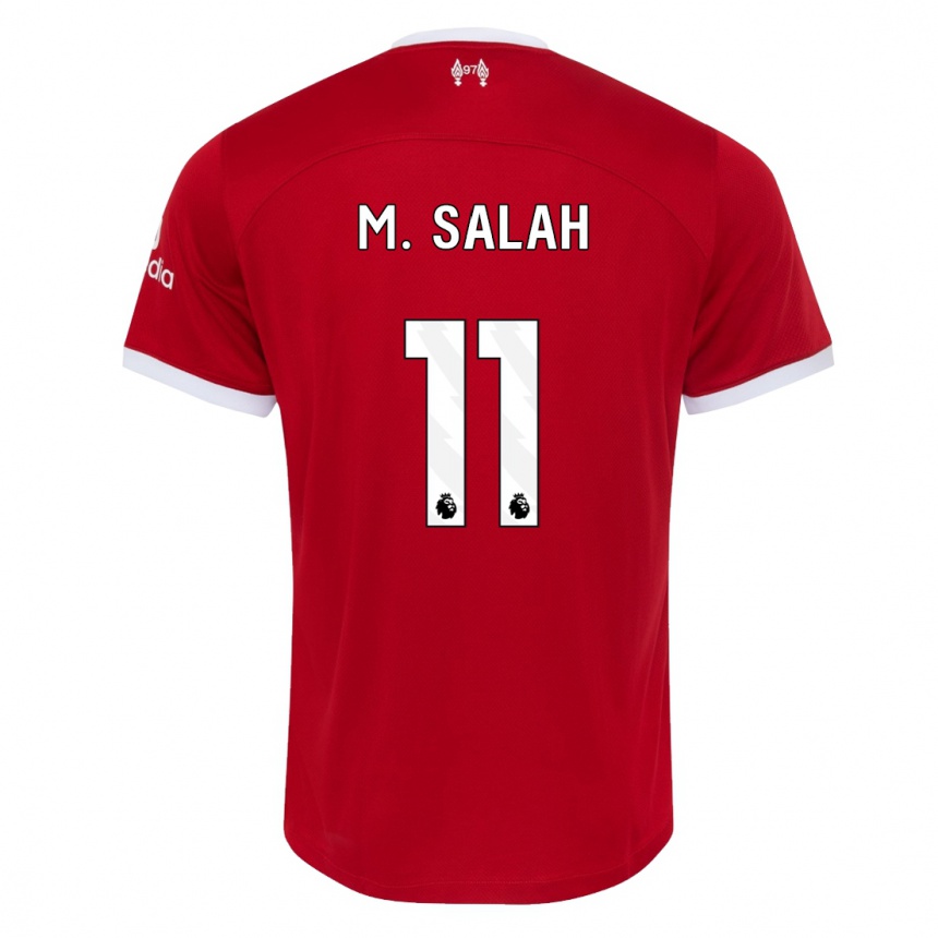 キッズフットボールモハメド・サラー#11赤ホームシャツ2023/24ジャージーユニフォーム