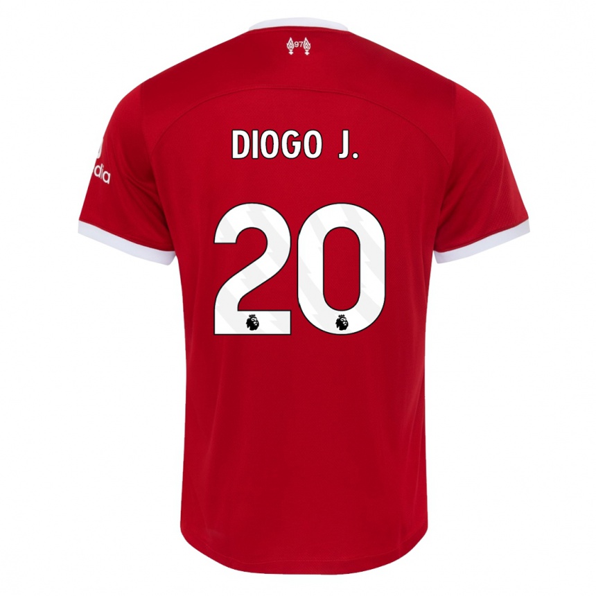 キッズフットボールディオゴ・ジョッタ#20赤ホームシャツ2023/24ジャージーユニフォーム