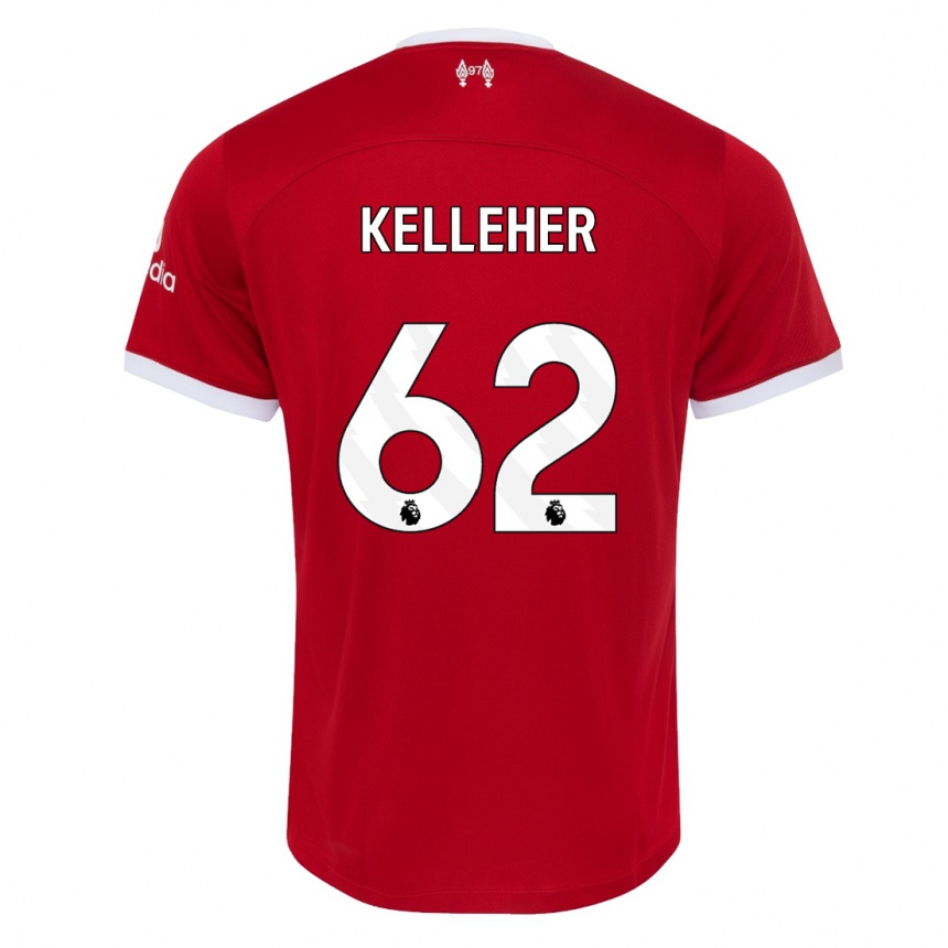 キッズフットボールクィービーン・ケレハー#62赤ホームシャツ2023/24ジャージーユニフォーム