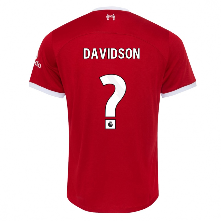 キッズフットボールジョシュ・デイビッドソン#0赤ホームシャツ2023/24ジャージーユニフォーム