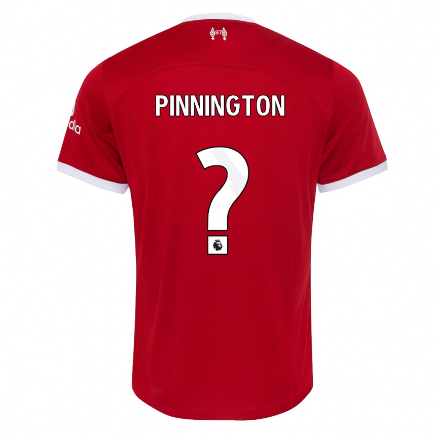 キッズフットボールカーター・ピニントン#0赤ホームシャツ2023/24ジャージーユニフォーム