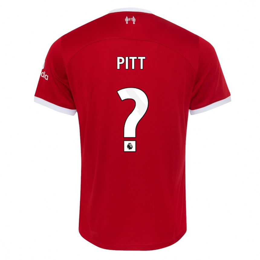キッズフットボールルーカス・ピット#0赤ホームシャツ2023/24ジャージーユニフォーム