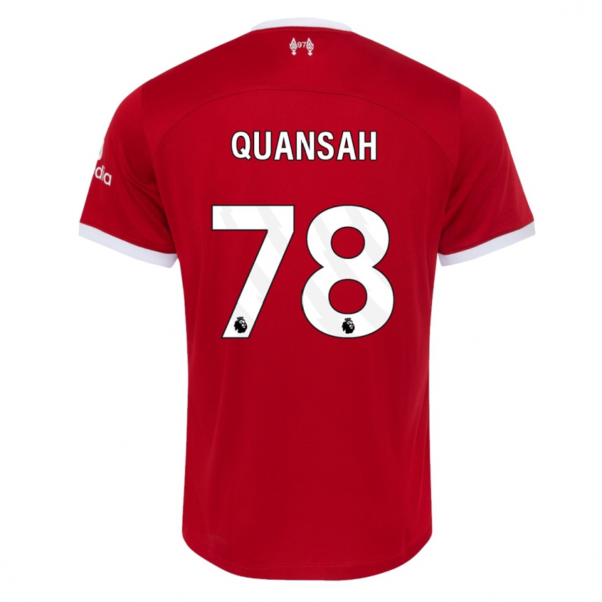 キッズフットボールジャレル・クアンサー#78赤ホームシャツ2023/24ジャージーユニフォーム