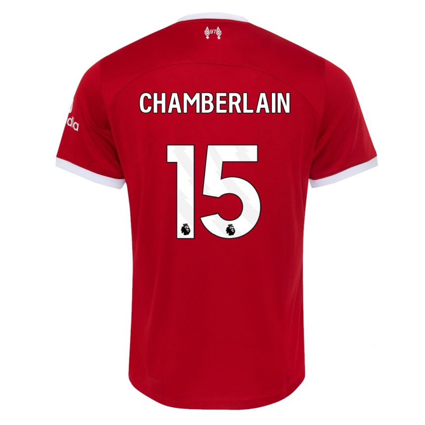 キッズフットボールアレックス・オックスレイド＝チェンバレン#15赤ホームシャツ2023/24ジャージーユニフォーム