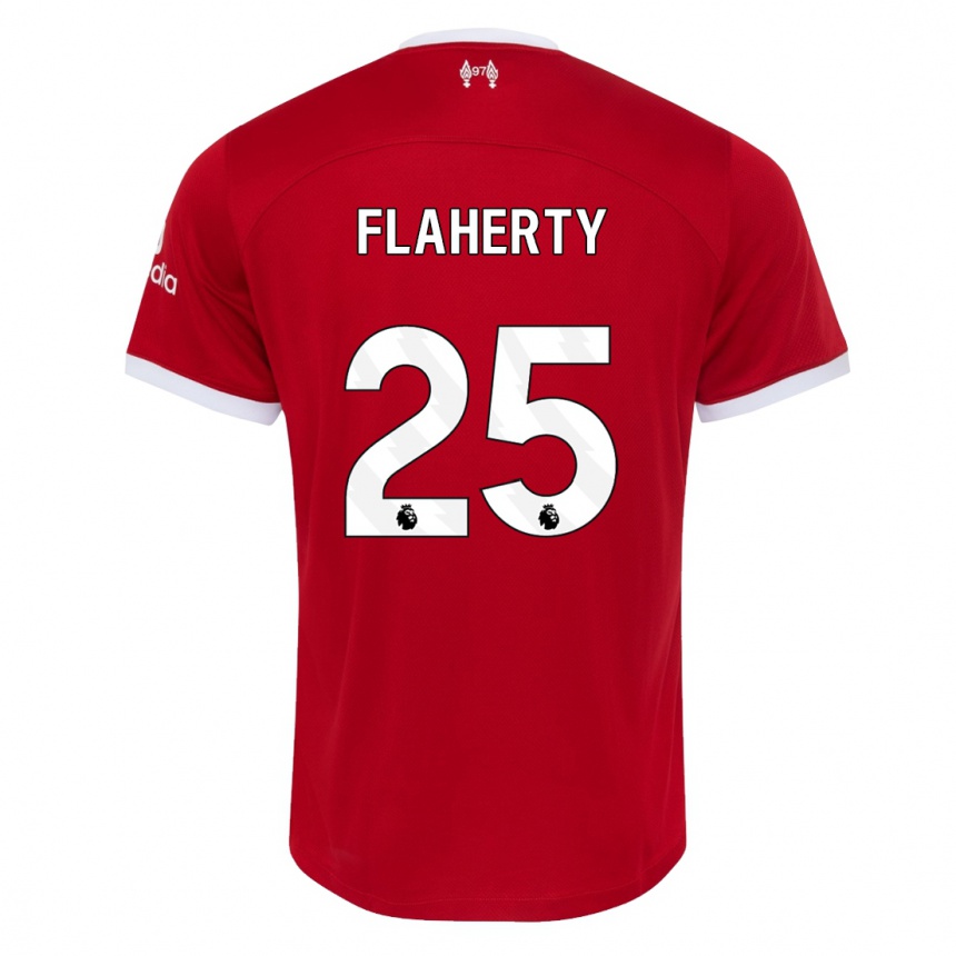 キッズフットボールギリー・フラハティ#25赤ホームシャツ2023/24ジャージーユニフォーム