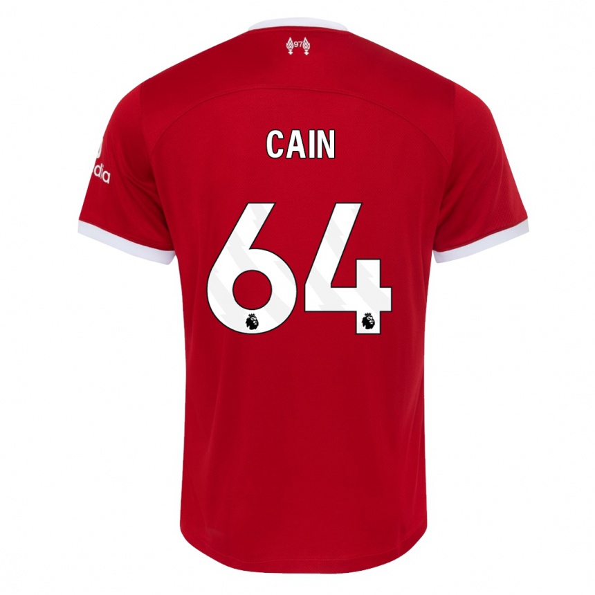 キッズフットボールジェイク・ケイン#64赤ホームシャツ2023/24ジャージーユニフォーム