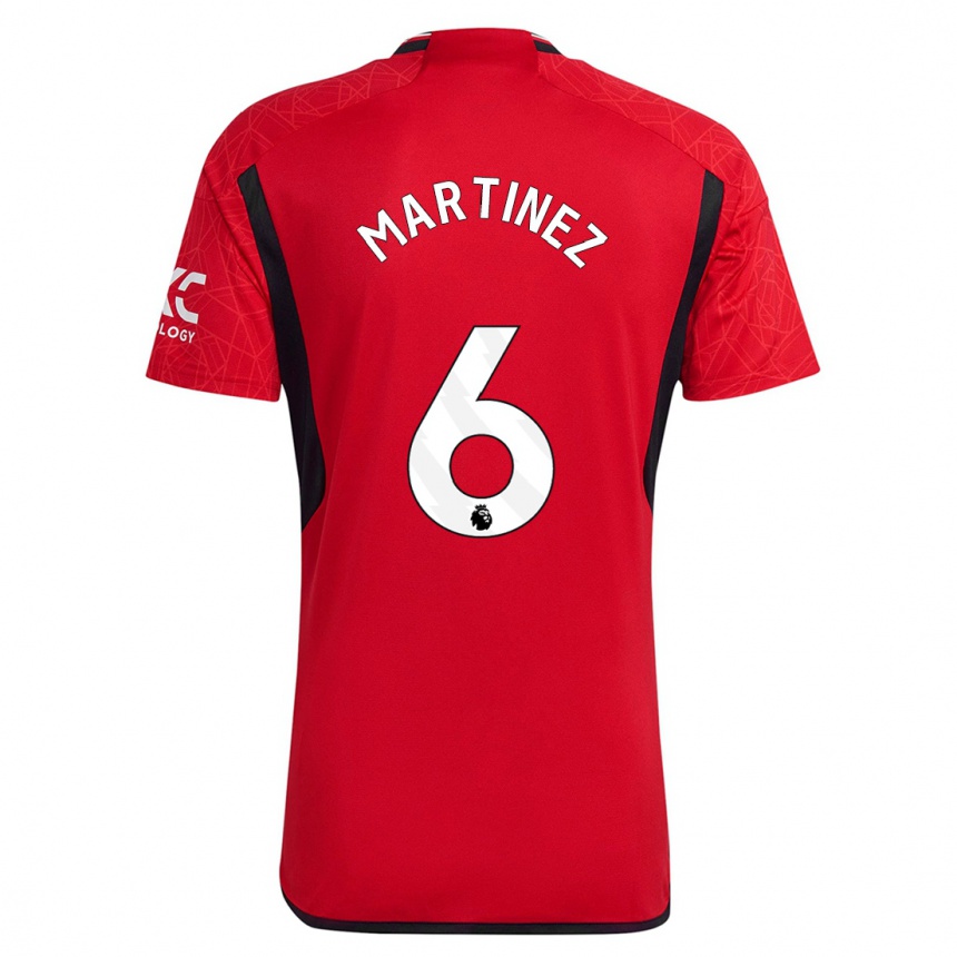 キッズフットボールリサンドロ・マルティネス#6赤ホームシャツ2023/24ジャージーユニフォーム