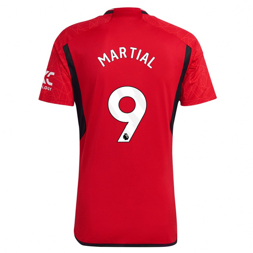 キッズフットボールアントニー・マルシャル#9赤ホームシャツ2023/24ジャージーユニフォーム