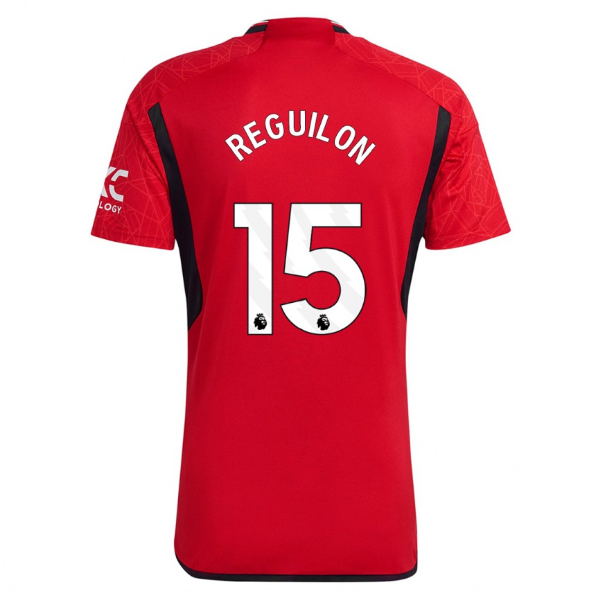 キッズフットボールセルヒオ・レギロン・ロドリゲス#15赤ホームシャツ2023/24ジャージーユニフォーム