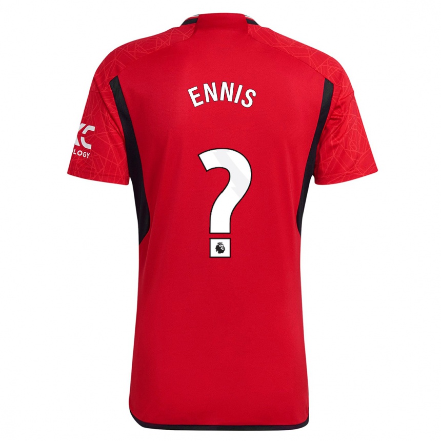 キッズフットボールイーサン・エニス#0赤ホームシャツ2023/24ジャージーユニフォーム