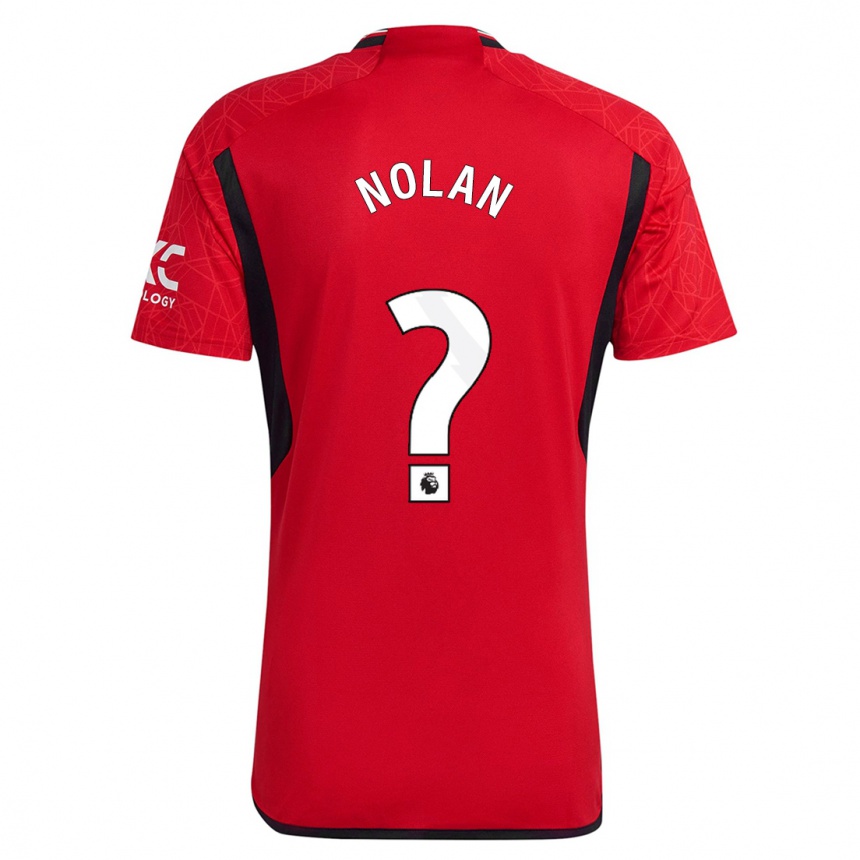 キッズフットボールジェームズ・ノーラン#0赤ホームシャツ2023/24ジャージーユニフォーム
