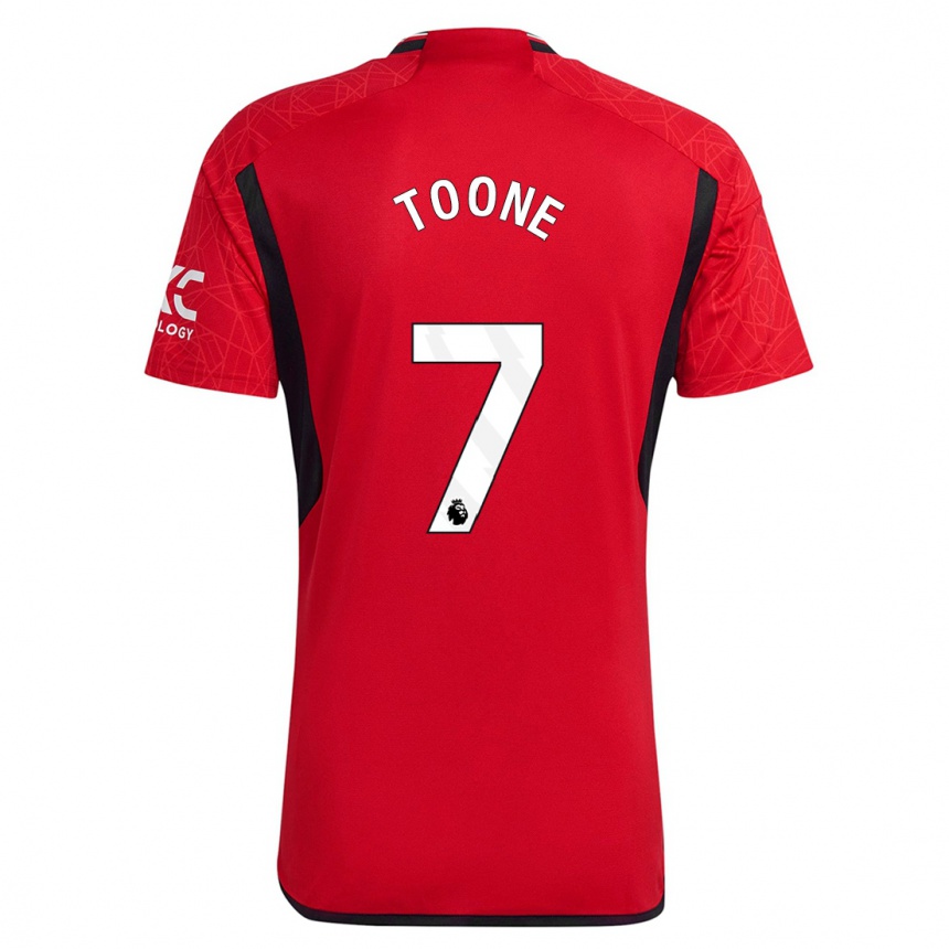 キッズフットボールエラ・トゥーン#7赤ホームシャツ2023/24ジャージーユニフォーム