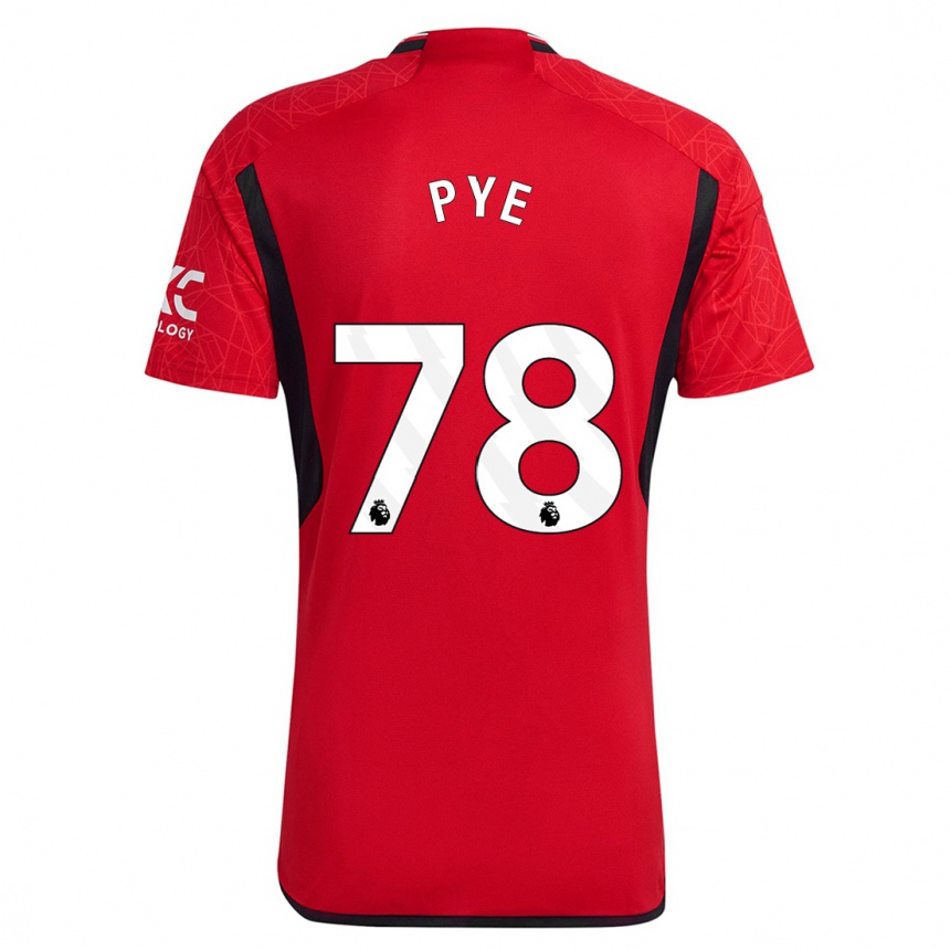 キッズフットボールローガン・パイ#78赤ホームシャツ2023/24ジャージーユニフォーム