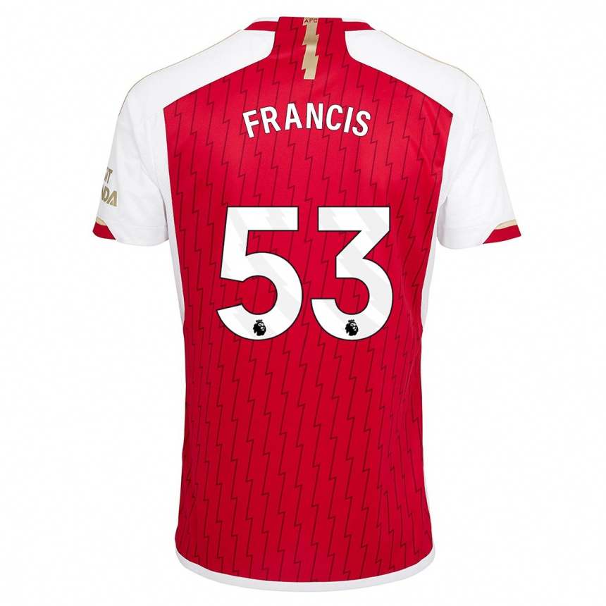 キッズフットボールジャック・ヘンリー・フランシス#53赤ホームシャツ2023/24ジャージーユニフォーム