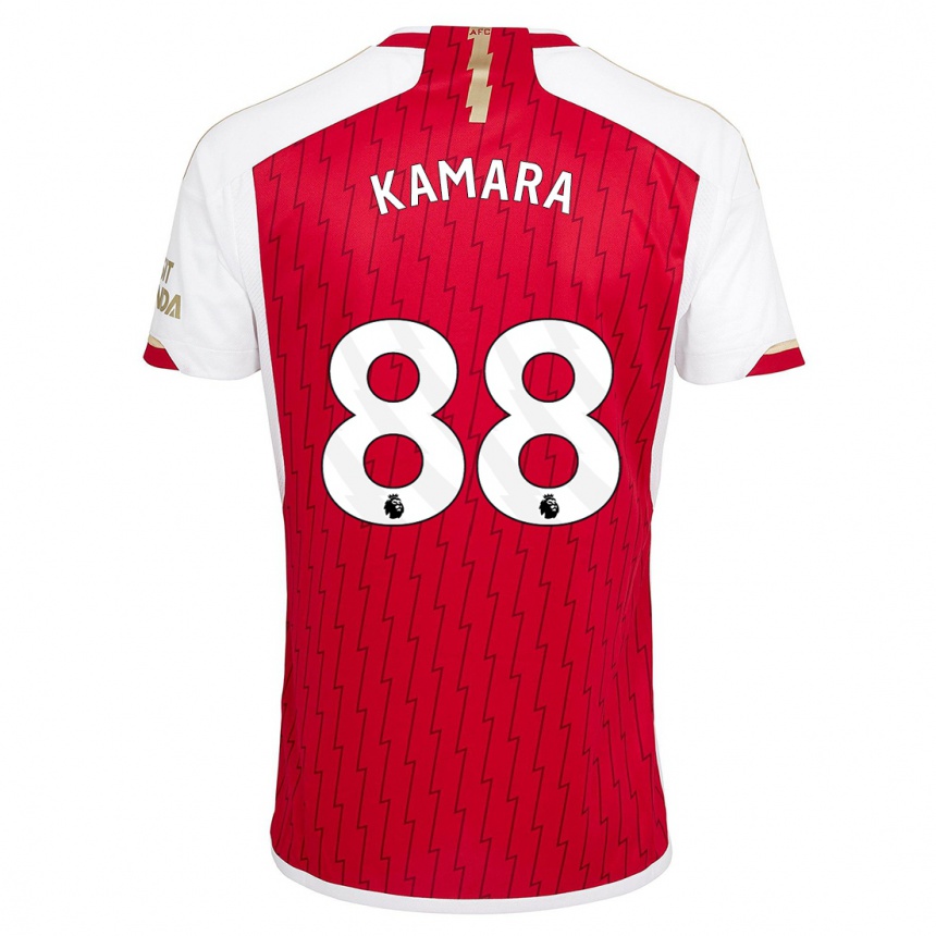 キッズフットボールオスマン・カマラ#88赤ホームシャツ2023/24ジャージーユニフォーム