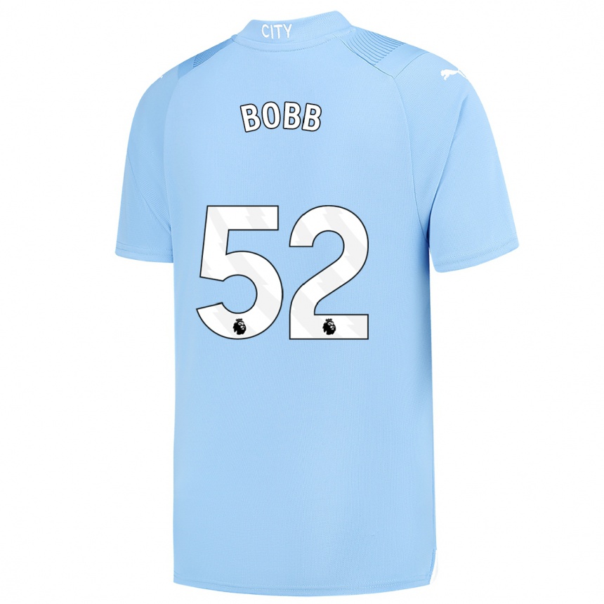 キッズフットボールオスカー・ボブ#52ライトブルーホームシャツ2023/24ジャージーユニフォーム