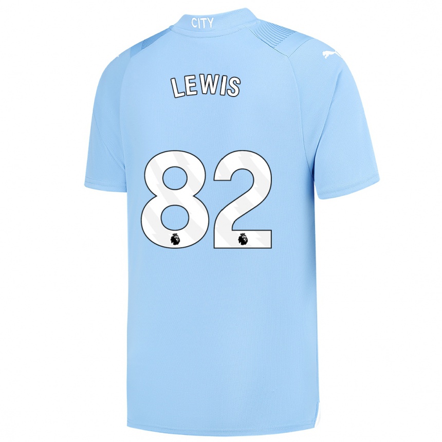 キッズフットボールリコ・ルイス#82ライトブルーホームシャツ2023/24ジャージーユニフォーム