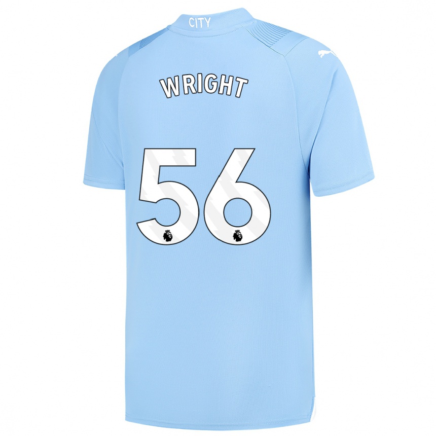 キッズフットボールジェイコブ・L・ライト#56ライトブルーホームシャツ2023/24ジャージーユニフォーム