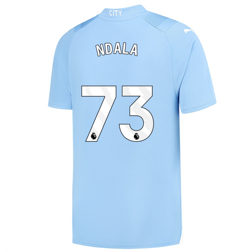 キッズフットボールジョエル・ンダラ#73ライトブルーホームシャツ2023/24ジャージーユニフォーム