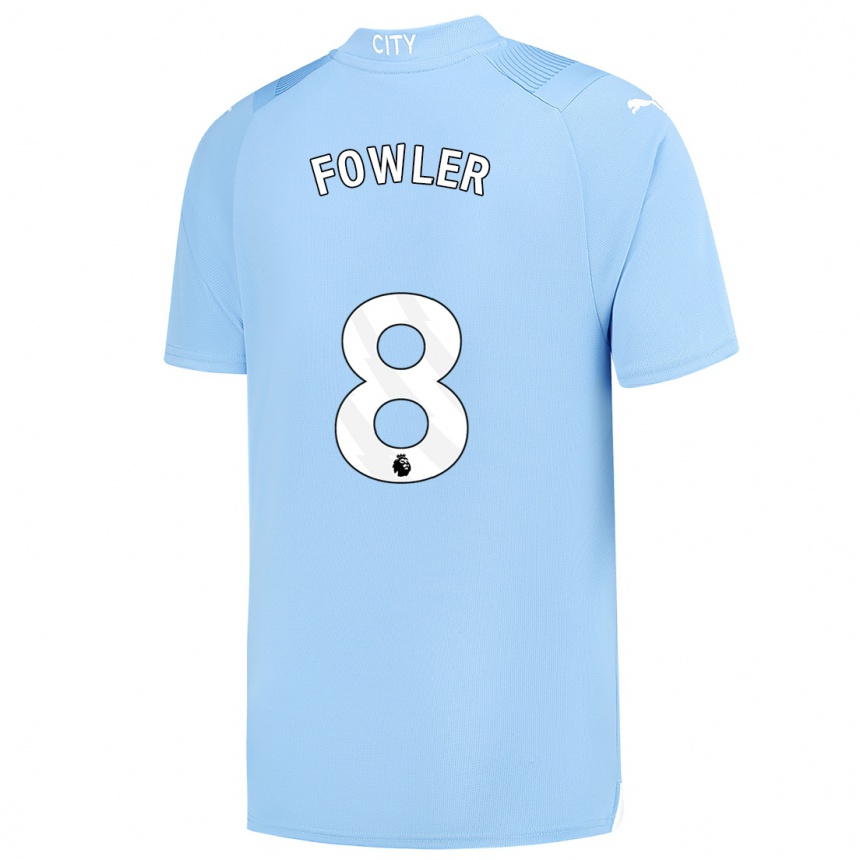 キッズフットボールメアリー・ファウラー#8ライトブルーホームシャツ2023/24ジャージーユニフォーム