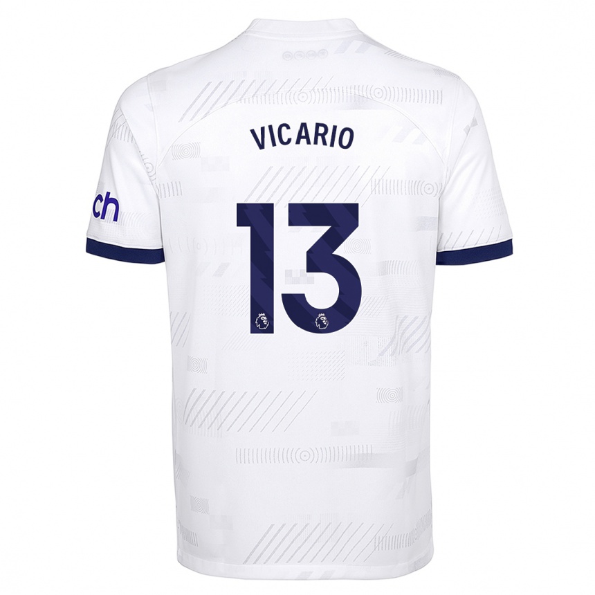 キッズフットボールグリエルモ・ヴィカーリオ#13白ホームシャツ2023/24ジャージーユニフォーム