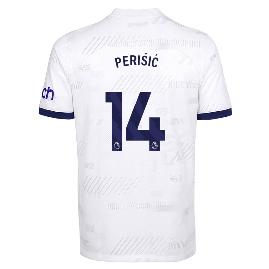 キッズフットボールイヴァン・ペリシッチ#14白ホームシャツ2023/24ジャージーユニフォーム