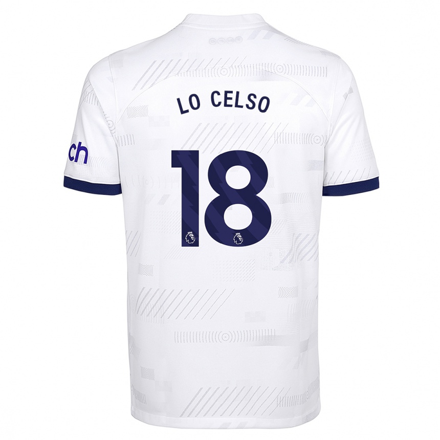 キッズフットボールジオヴァニ・ロ・チェルソ#18白ホームシャツ2023/24ジャージーユニフォーム