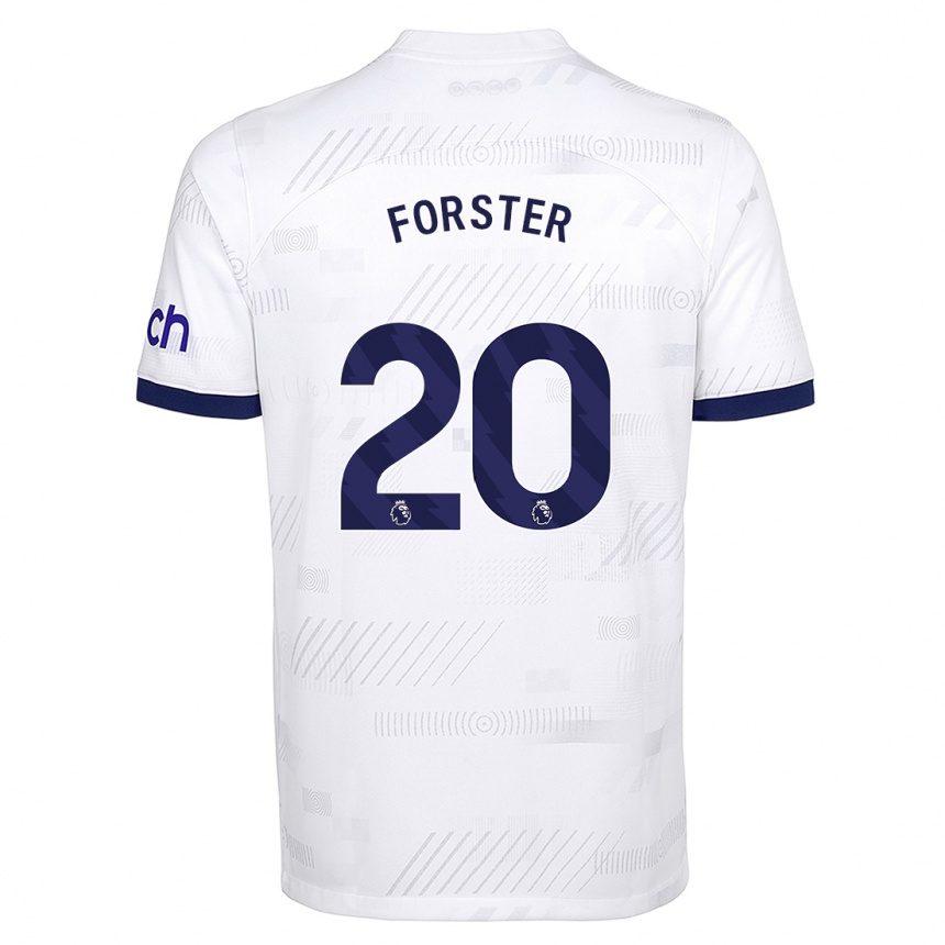 キッズフットボールフレイザー・フォースター#20白ホームシャツ2023/24ジャージーユニフォーム