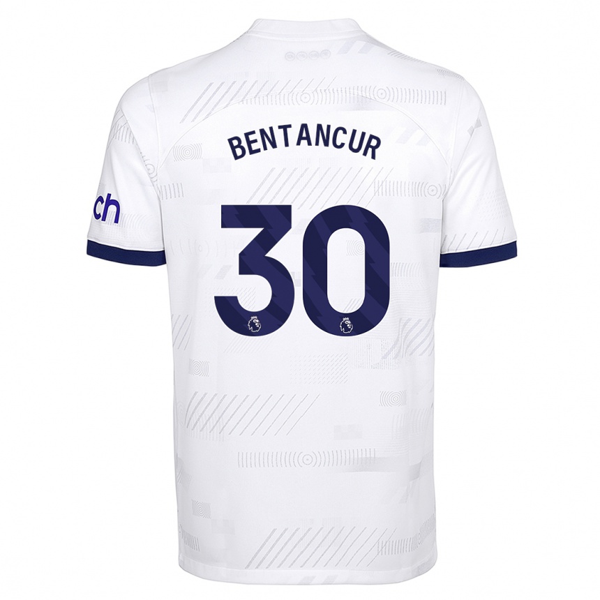 キッズフットボールロドリゴ・ベンタンクール#30白ホームシャツ2023/24ジャージーユニフォーム