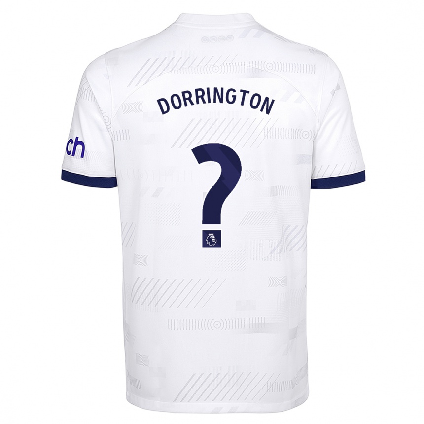 キッズフットボールアルフィー・ドリントン#0白ホームシャツ2023/24ジャージーユニフォーム