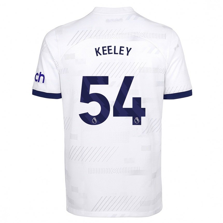 キッズフットボールジョシュキーリー#54白ホームシャツ2023/24ジャージーユニフォーム