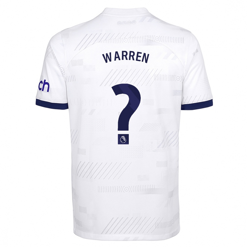 キッズフットボールチャーリー・ウォーレン#0白ホームシャツ2023/24ジャージーユニフォーム
