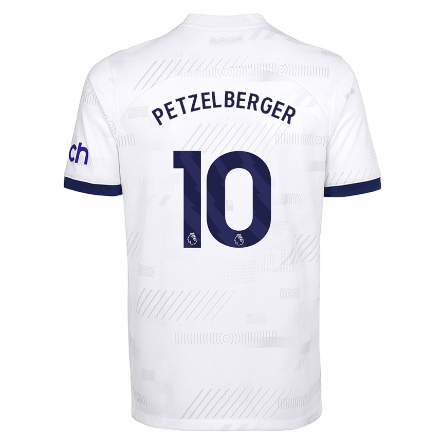 キッズフットボールラモーナ・ペッツェルバーガー#10白ホームシャツ2023/24ジャージーユニフォーム