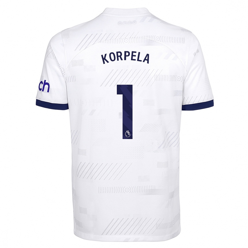 キッズフットボールティンジャ・リッカ・コルペラ#1白ホームシャツ2023/24ジャージーユニフォーム