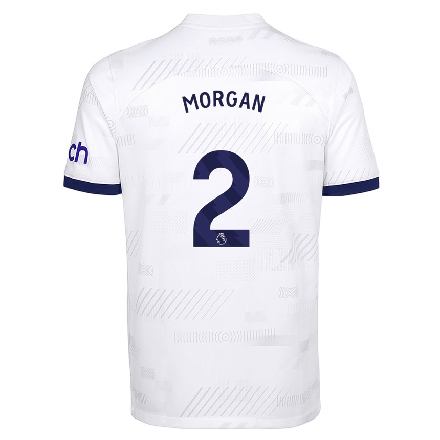 キッズフットボールエスター・モーガン#2白ホームシャツ2023/24ジャージーユニフォーム