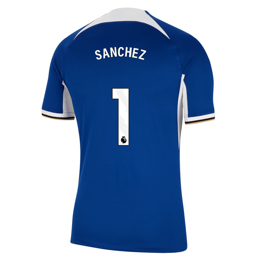 キッズフットボールロベルト・サンチェス#1青ホームシャツ2023/24ジャージーユニフォーム