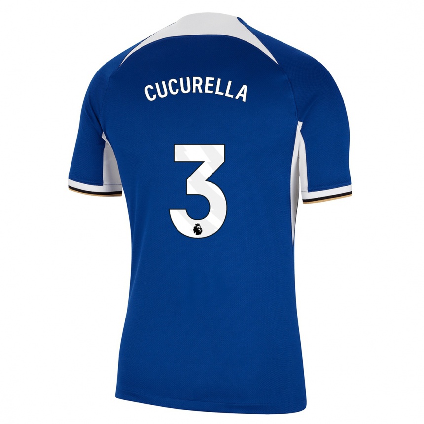 キッズフットボールマルク・ククレジャ#3青ホームシャツ2023/24ジャージーユニフォーム