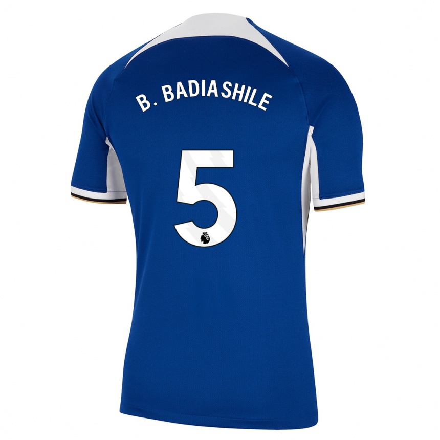 キッズフットボールブノワ・バディアシル#5青ホームシャツ2023/24ジャージーユニフォーム