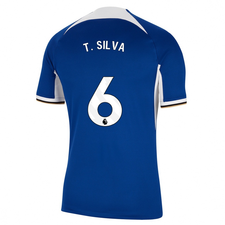 キッズフットボールチアゴ・エミリアーノ・ダ・シウバ#6青ホームシャツ2023/24ジャージーユニフォーム