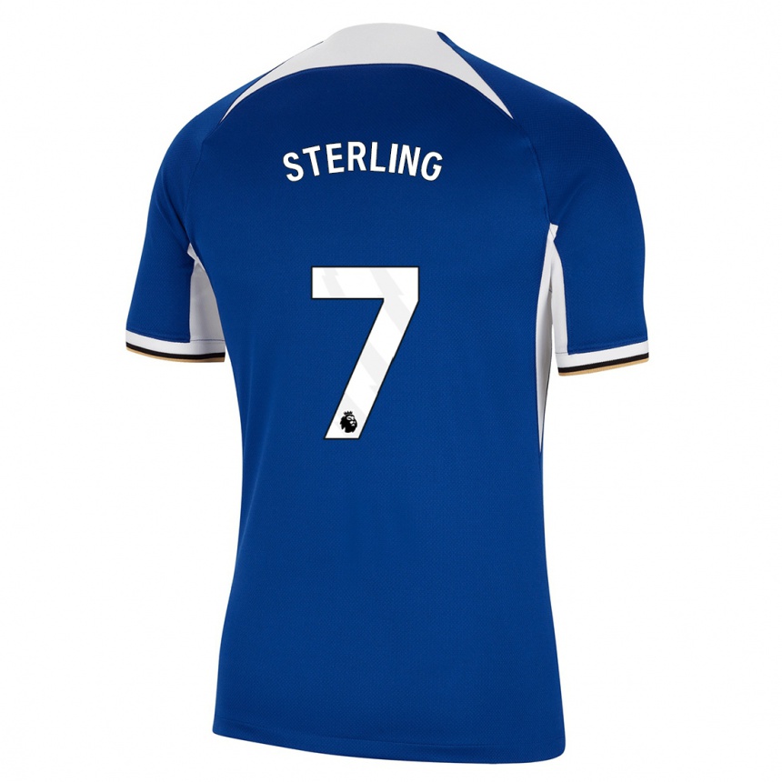 キッズフットボールラヒーム・スターリング#7青ホームシャツ2023/24ジャージーユニフォーム