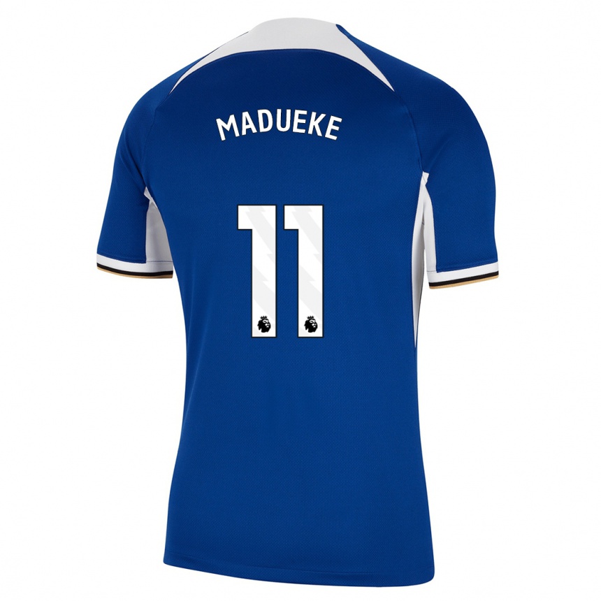 キッズフットボールノニ・マドゥエケ#11青ホームシャツ2023/24ジャージーユニフォーム