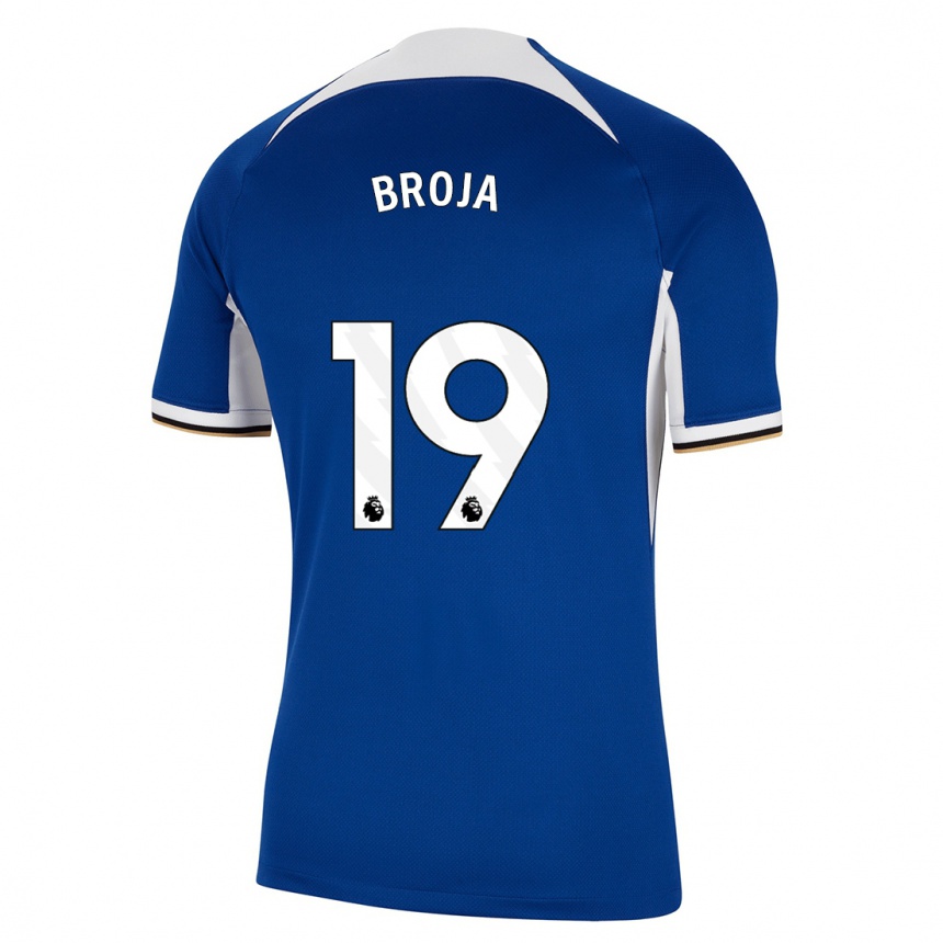 キッズフットボールアルマンド・ブロヤ#19青ホームシャツ2023/24ジャージーユニフォーム