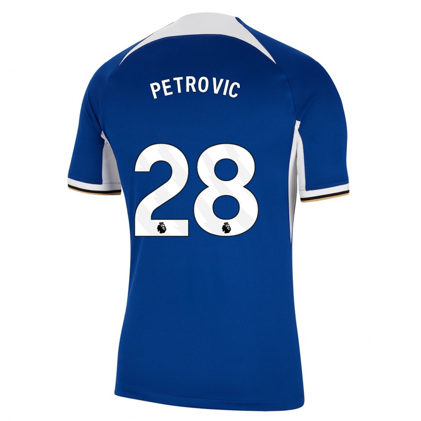 キッズフットボールジョルジェ・ペトロヴィッチ#28青ホームシャツ2023/24ジャージーユニフォーム
