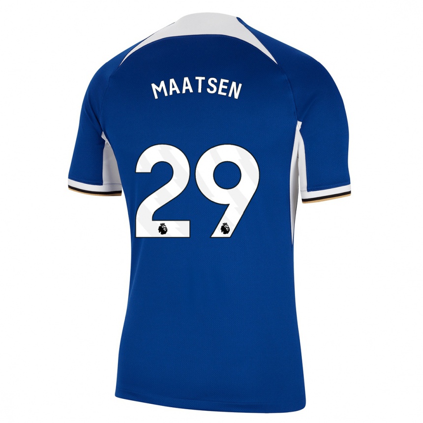 キッズフットボールイアン・マートセン#29青ホームシャツ2023/24ジャージーユニフォーム