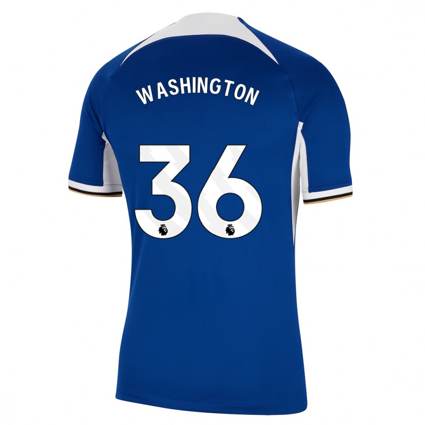 キッズフットボールデイヴィド・ワシントン#36青ホームシャツ2023/24ジャージーユニフォーム