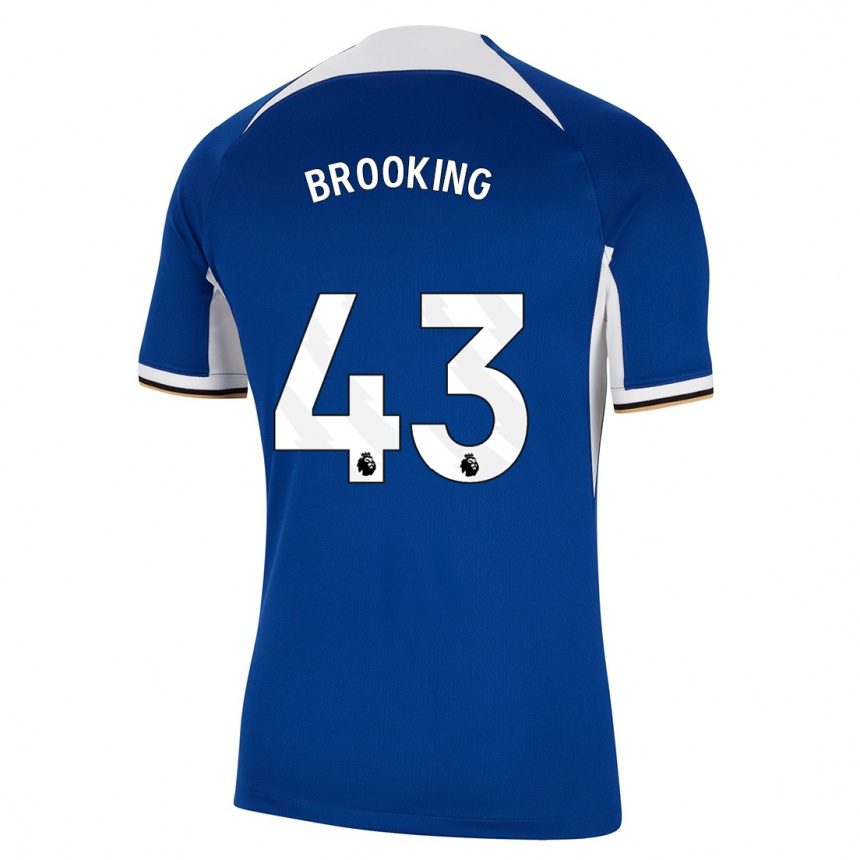 キッズフットボールジョシュア・ロイストン・ブルッキング#43青ホームシャツ2023/24ジャージーユニフォーム