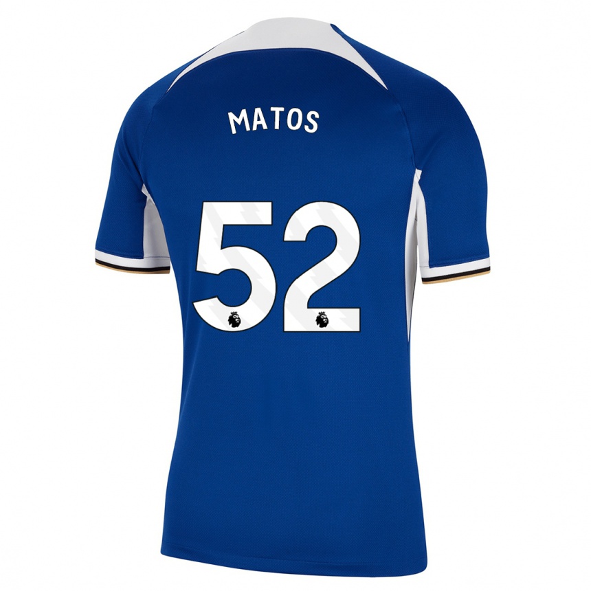キッズフットボールアレックス・マトス#52青ホームシャツ2023/24ジャージーユニフォーム